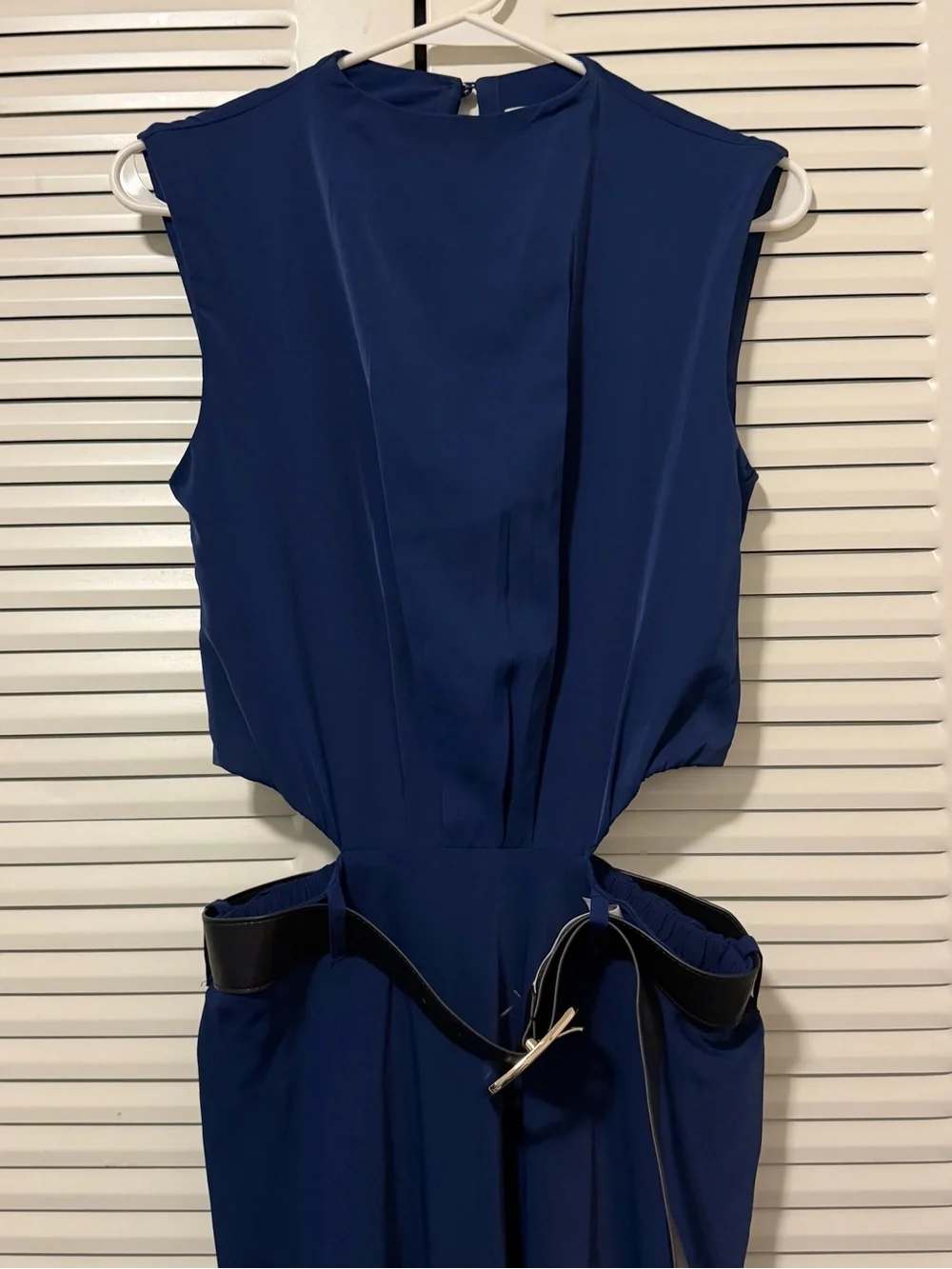 Abercrombie & Fitch Navy High Neck Belted Cutout Maxi Dress Size XS